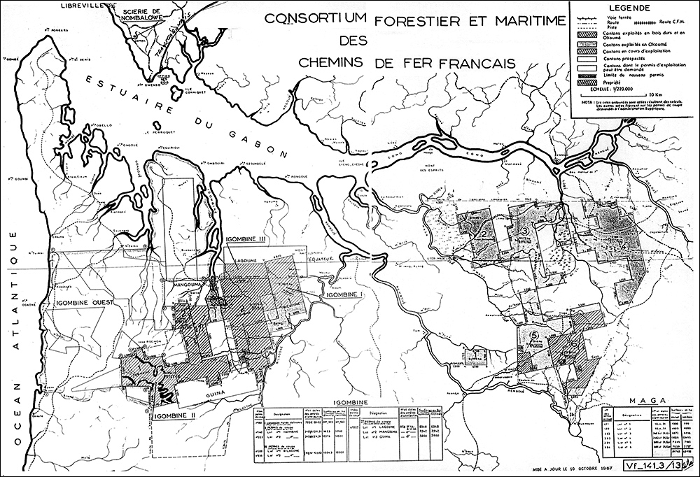 Carte Consortium Forestier et Maritime Chemins de fer Français MAJ 10 10 1967-001.jpg